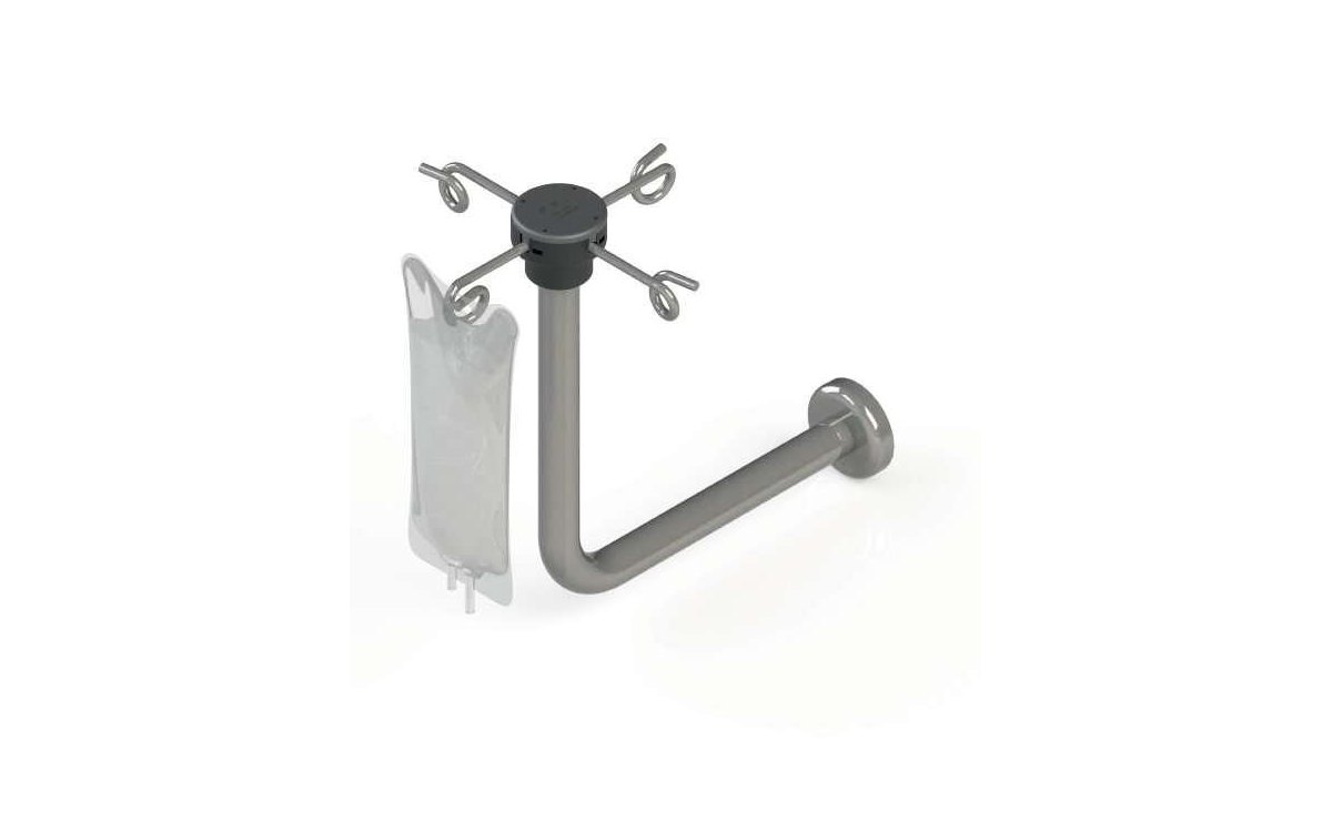 Wall mounted IV stand